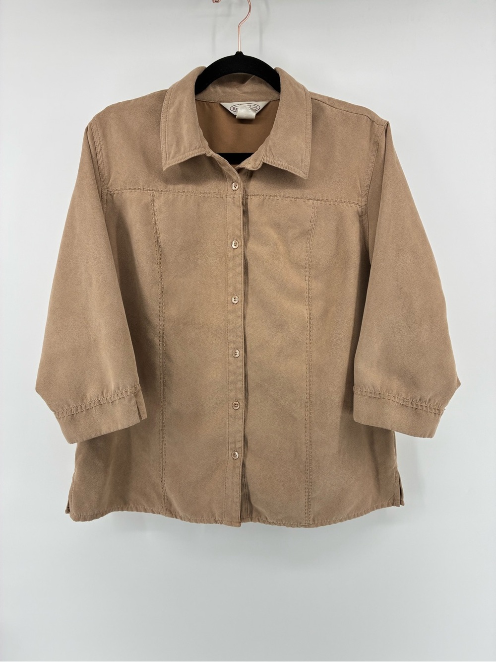 Northern Reflections Beige-Tan Button Front Shirt
